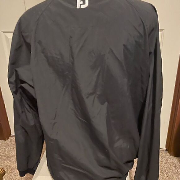 FootJoy Womens Large Button Up Black Windbreaker - Picture 3 of 5
